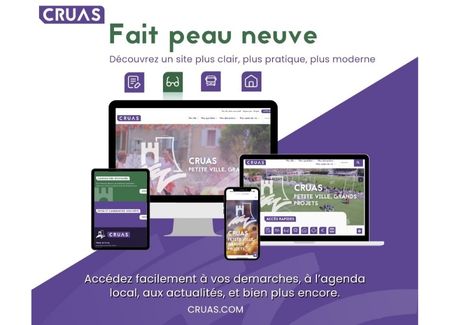 Mise en ligne NOUVEAU SITE WEB ville Cruas