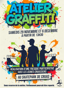 Ateliers Graffiti au skatepark de Cruas