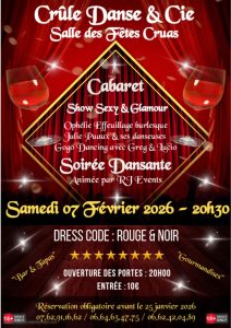 Soirée Cabaret organisée par l'association Crûle Danse et Compagnie de Cruas