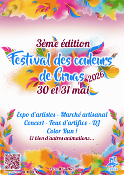 Festival des Couleurs de Cruas - 30 et 31 Mai 2026