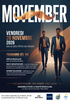 Affiche Movember 20 Nov 2026 Cruas