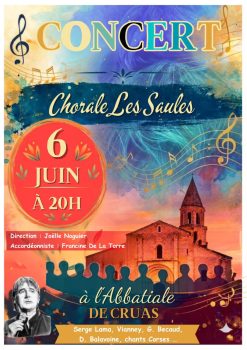 Concert par la Chorale Les Saules à l'Abbatiale Sainte Marie