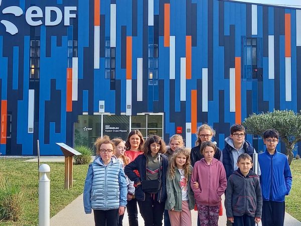 Visite du site Odysselec à Meysse, avec le CME de Meysse, et participation à la fresque du climat (2023)